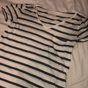 Abercrombie Striped v-neck